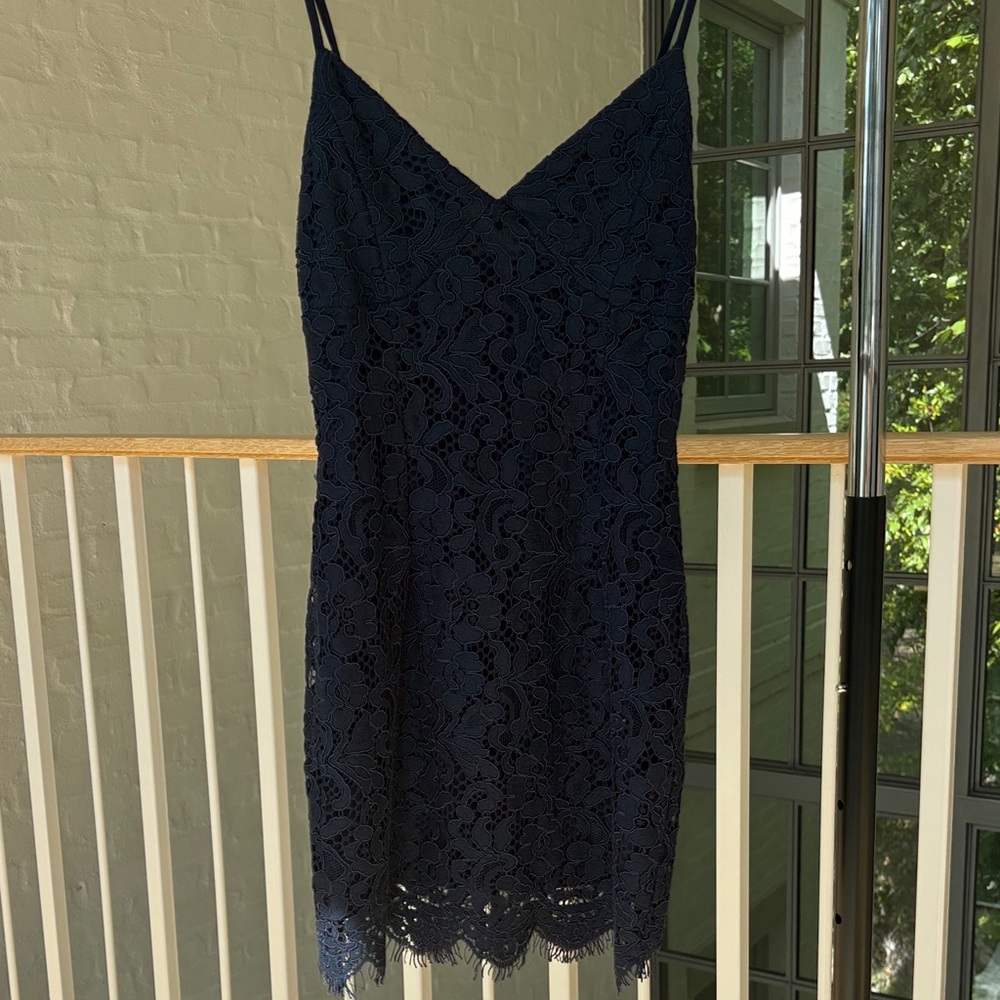 Superdown Midnight Blue Lace Dress